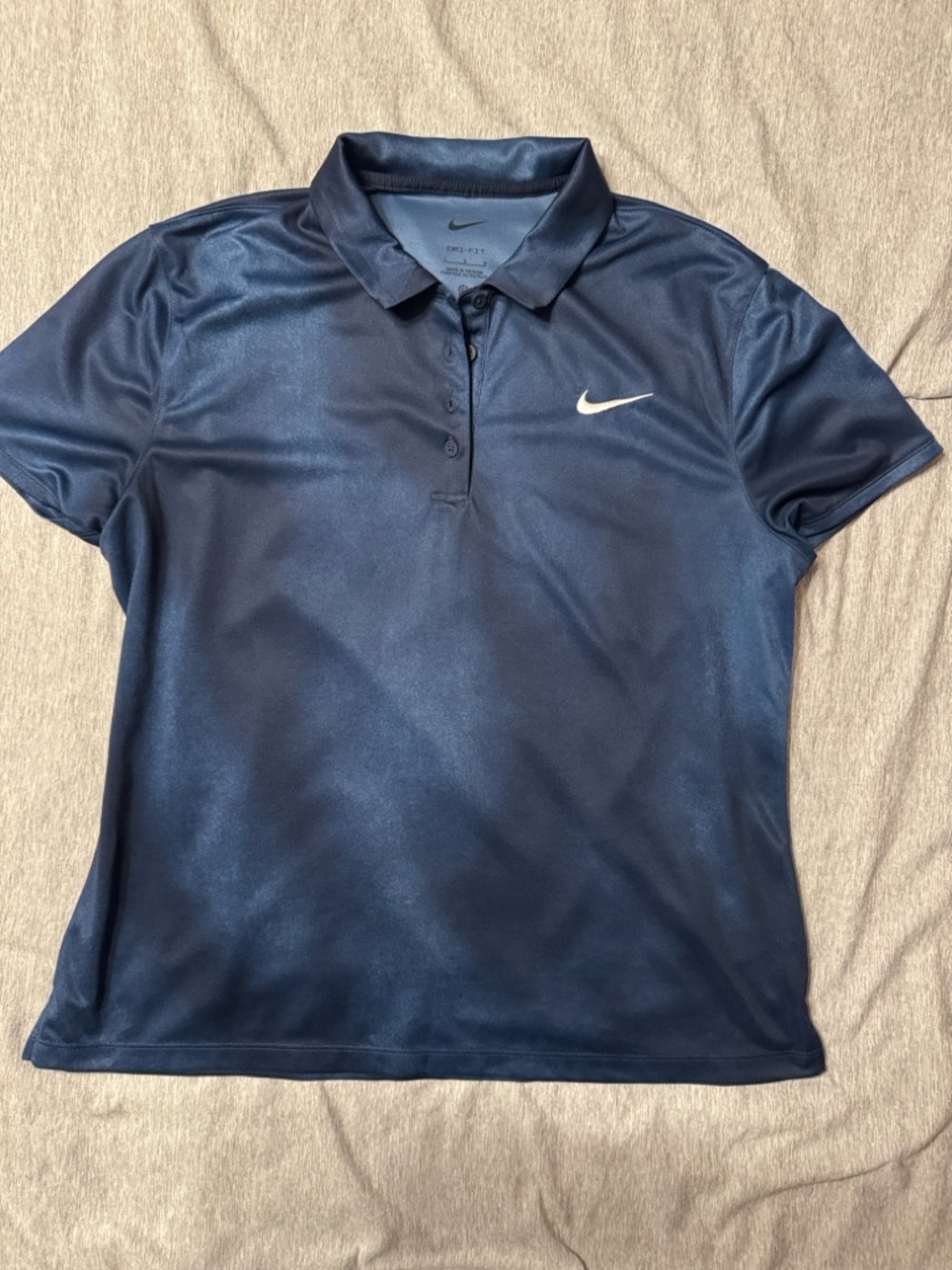 Nike Navy Polo with White Swoosh